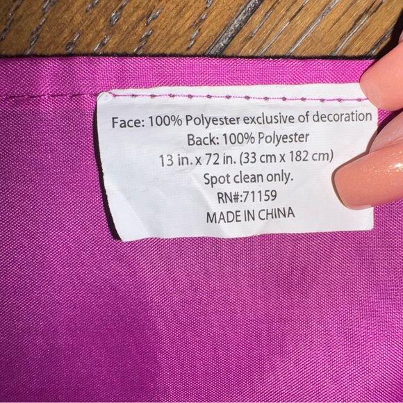 Halloween Table Runner, Purple/Black-Happy Halloween - Picture 6 of 6